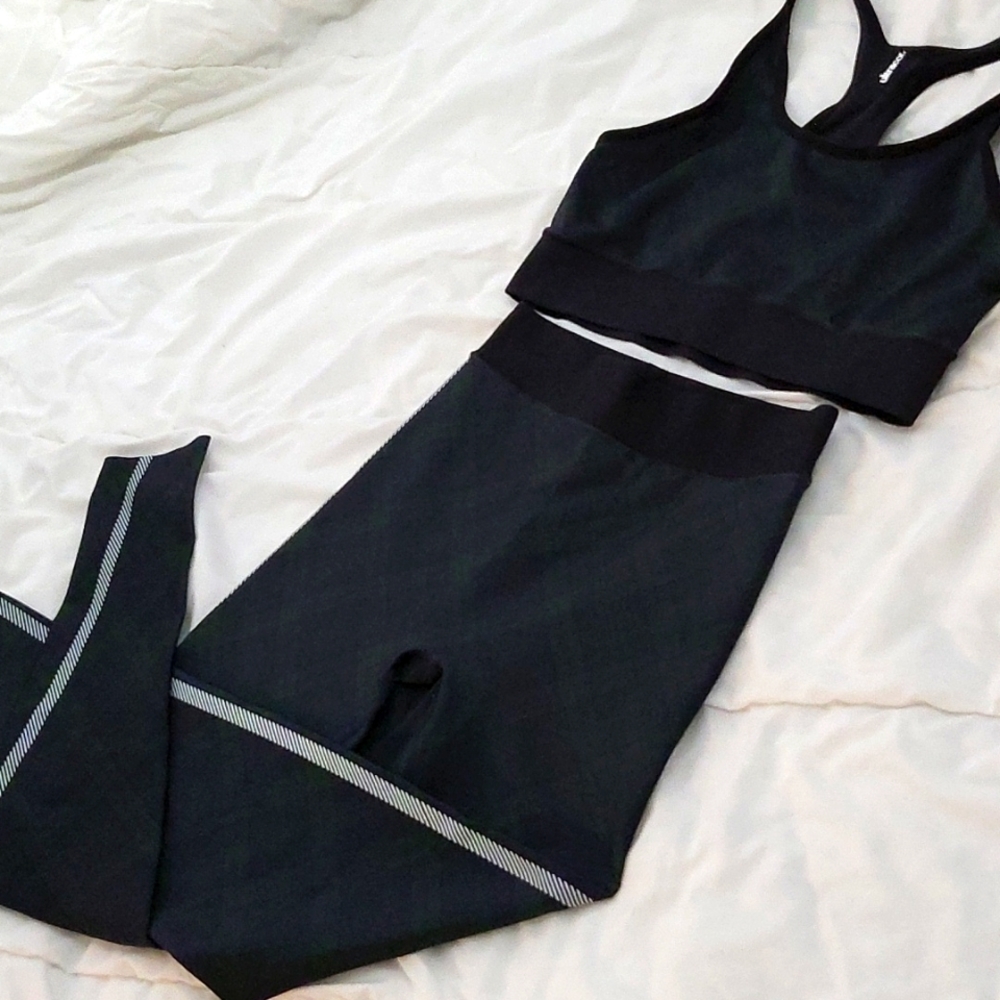 Ultracor matching set training top & legging Navy Green S